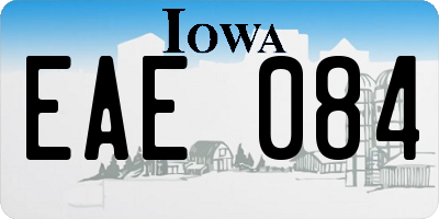 IA license plate EAE084