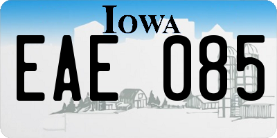 IA license plate EAE085