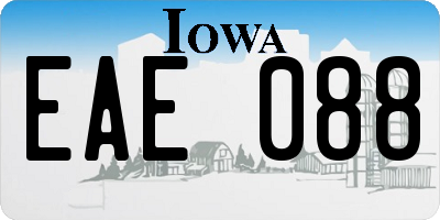 IA license plate EAE088