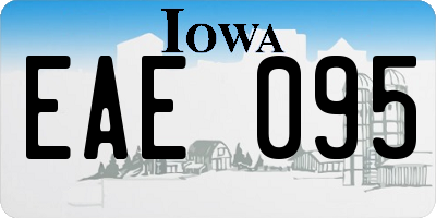 IA license plate EAE095