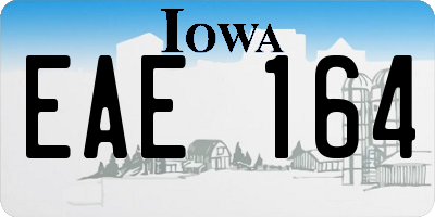 IA license plate EAE164