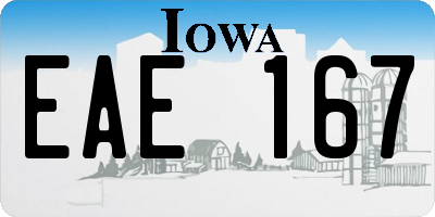 IA license plate EAE167