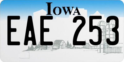 IA license plate EAE253