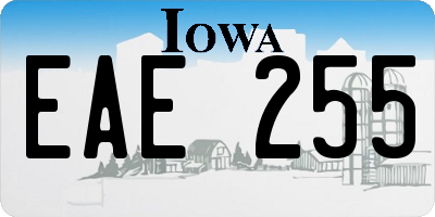 IA license plate EAE255