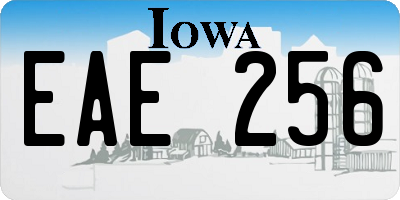 IA license plate EAE256