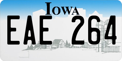 IA license plate EAE264