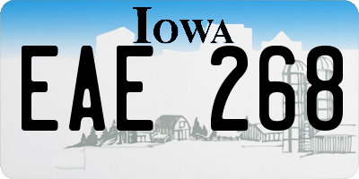 IA license plate EAE268