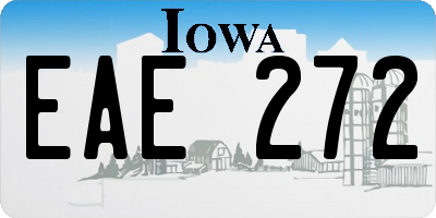 IA license plate EAE272