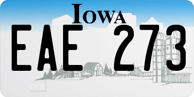 IA license plate EAE273