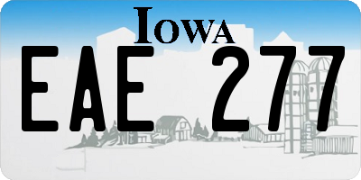 IA license plate EAE277