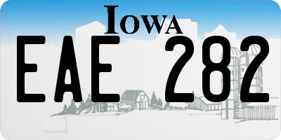 IA license plate EAE282