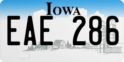 IA license plate EAE286