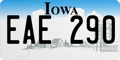 IA license plate EAE290