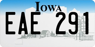 IA license plate EAE291