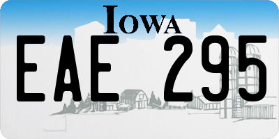 IA license plate EAE295