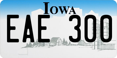 IA license plate EAE300