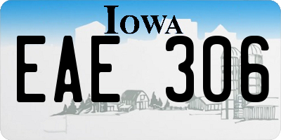 IA license plate EAE306