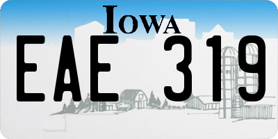 IA license plate EAE319