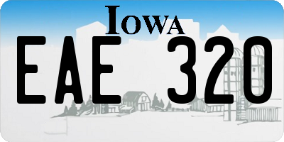 IA license plate EAE320