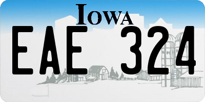 IA license plate EAE324