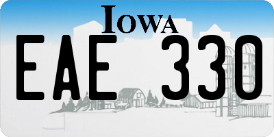 IA license plate EAE330