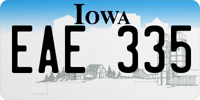 IA license plate EAE335