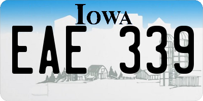 IA license plate EAE339