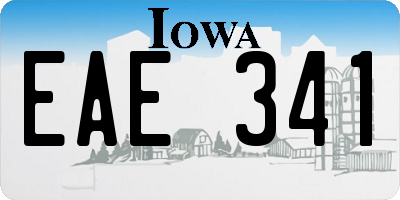 IA license plate EAE341