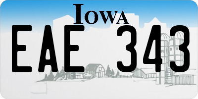 IA license plate EAE343