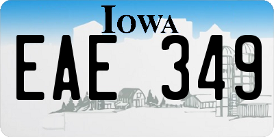 IA license plate EAE349