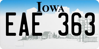 IA license plate EAE363