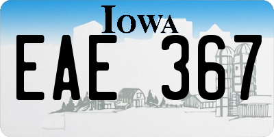 IA license plate EAE367