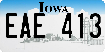 IA license plate EAE413