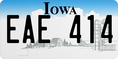 IA license plate EAE414