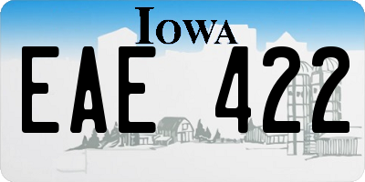 IA license plate EAE422