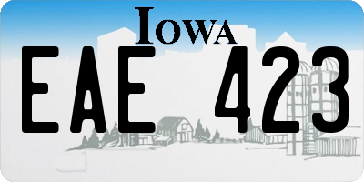 IA license plate EAE423