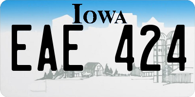 IA license plate EAE424