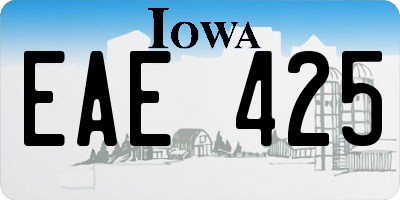 IA license plate EAE425