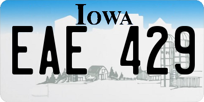 IA license plate EAE429