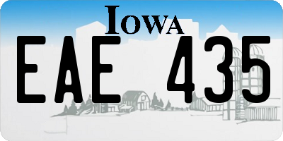IA license plate EAE435