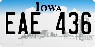 IA license plate EAE436