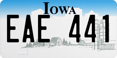 IA license plate EAE441