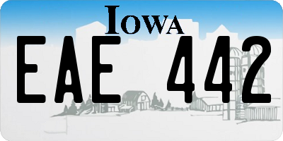 IA license plate EAE442