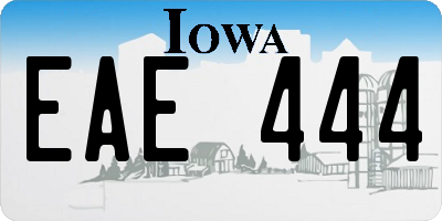 IA license plate EAE444