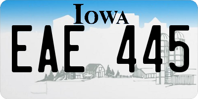 IA license plate EAE445