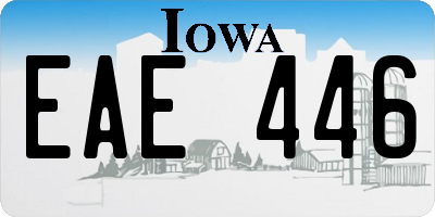 IA license plate EAE446