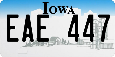 IA license plate EAE447