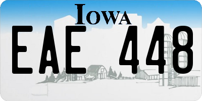 IA license plate EAE448