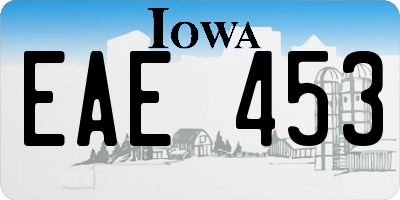 IA license plate EAE453