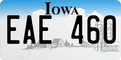 IA license plate EAE460